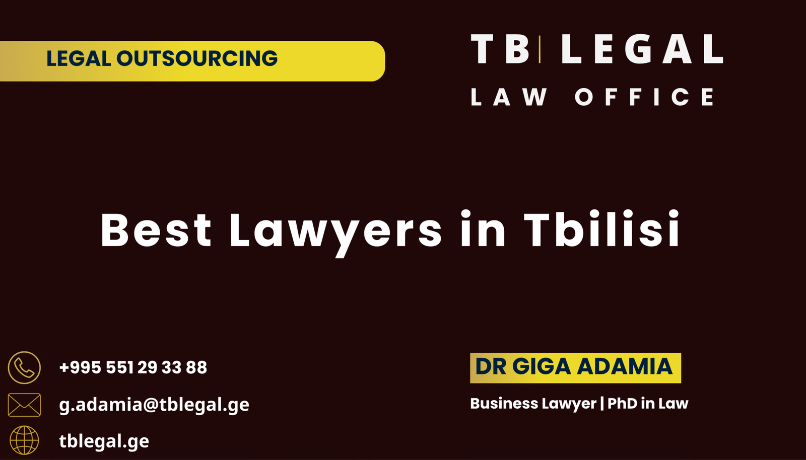 Best Lawyers in Tbilisi, Georgia – legal services by Dr. Giga Adamia and TB Legal for businesses and individuals