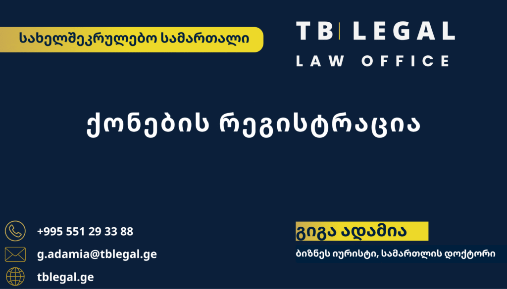 ქონების რეგისტრაცია – გიგა ადამია და TB Legal-ის იურიდიული მომსახურება უძრავი ქონებისა და სამოქალაქო სამართლის საკითხებზე