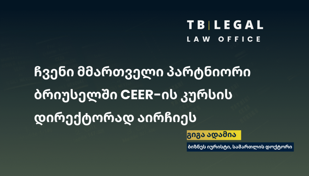 ენერგეტიკის სამართლის ექსპერტი გიგა ადამია – CEER ტრენინგის კურსის დირექტორი