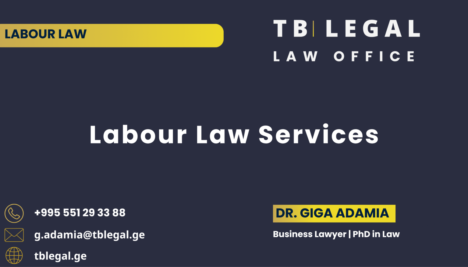 TB Legal – Labour Law Services in Georgia | Dr. Giga Adamia