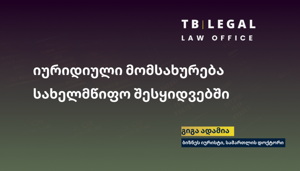 იურიდიული მომსახურება სახელმწიფო შესყიდვებში – ტენდერებში მონაწილეობა და დავების სამართლებრივი მხარდაჭერა | გიგა ადამია, ბიზნეს იურისტი | Public Procurement Legal Services – Giga Adamia, Business Lawyer