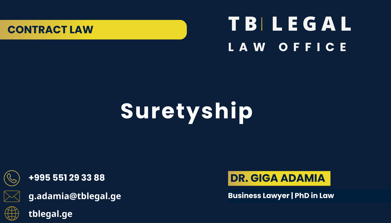 Suretyship in Georgia involving surety liability, maximum amount and solidary suretyship.