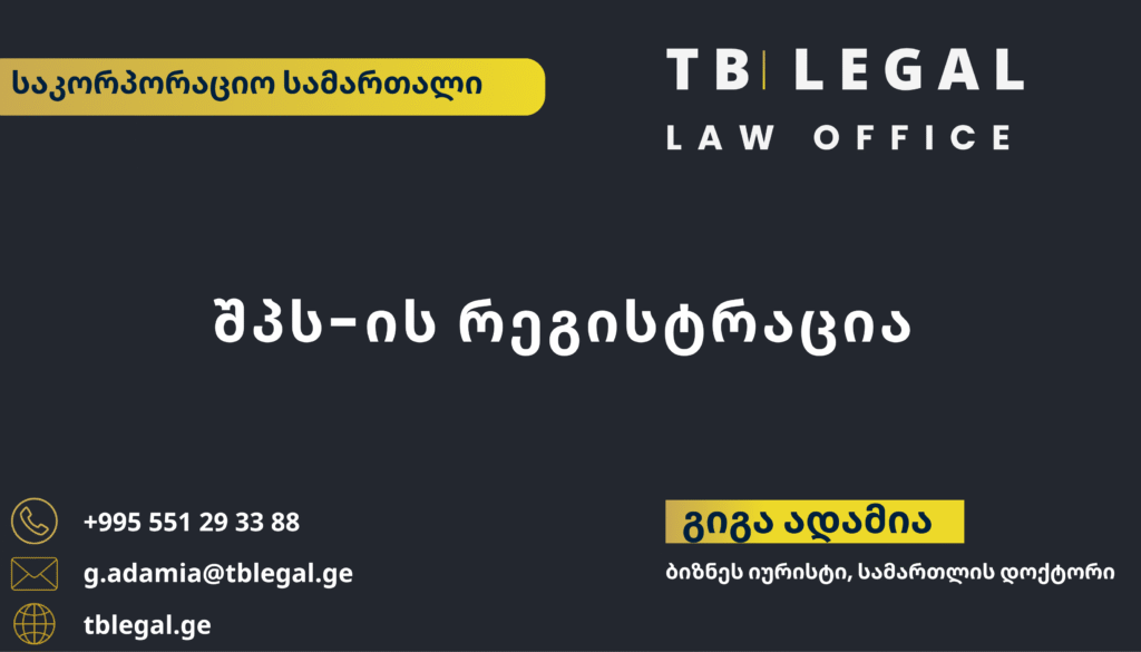 შპს-ის რეგისტრაცია – გიგა ადამია და TB Legal-ის იურიდიული მომსახურება კომპანიის დაფუძნებისა და საკორპორაციო სამართლის საკითხებზე