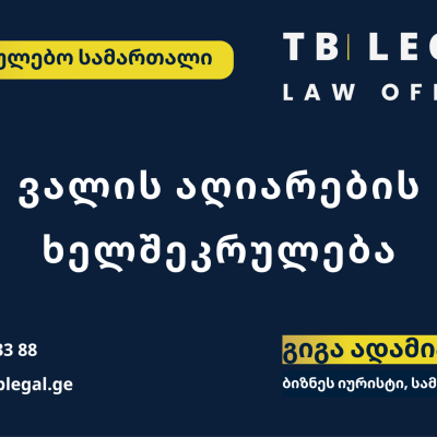 ვალის აღიარება – გიგა ადამია და TB Legal-ის იურიდიული მომსახურება სახელშეკრულებო და ვალდებულებითი სამართლის საკითხებზე