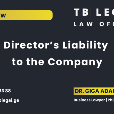 Director’s Liability to the Company in Georgia – legal services by Dr. Giga Adamia and TB Legal for corporate governance and directors’ duties
