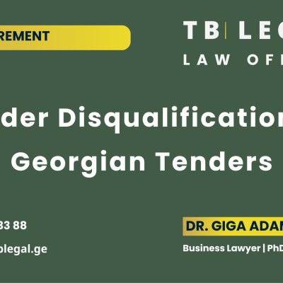 Learn what bidders should know about disqualification in Georgian public tenders, including technical documents, price adequacy, bad faith conduct, consortium status and Dispute Resolution Council practice.