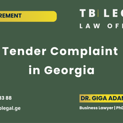Tender Complaint in Georgia – legal services by Dr. Giga Adamia and TB Legal for public procurement disputes and tender challenges